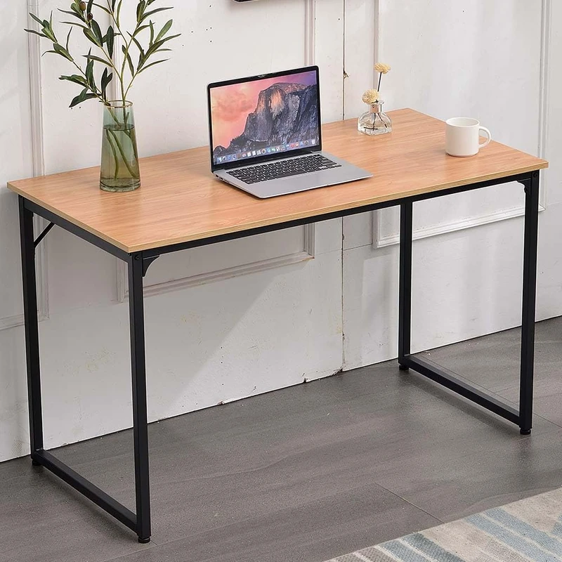 BAKAJI Desk Table Holder pc, Metal, Light Walnut, Unica