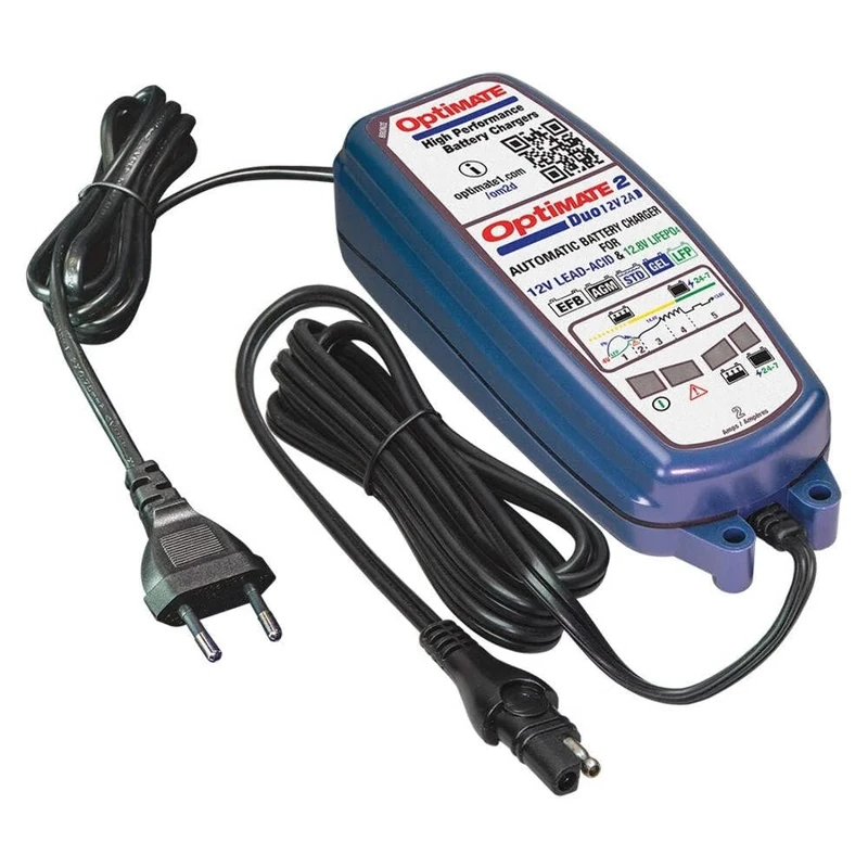 OPTIMATE 2 DUO BATTERY CHARGER (TECMATE TM-550), Black (EU Plug)