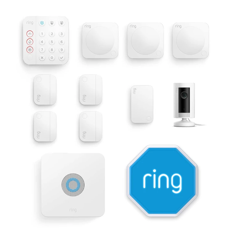Ring Alarm 11 Piece Kit (2nd Generation) + Alarm Outdoor Siren and Indoor Cam by Amazon – home security system with optional Assisted Monitoring - No long-term commitments - Works with Alexa