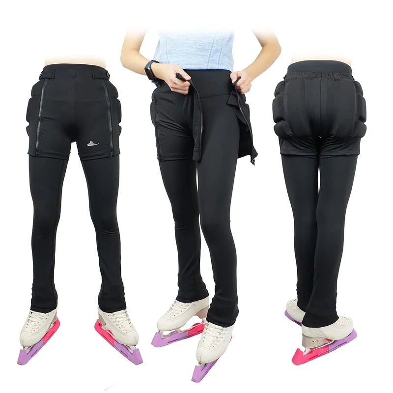 Skating Spirit Figure Skating Competition Underskirt Shorts Panties Gel Pad Tailbone Cushion Protection (Large)