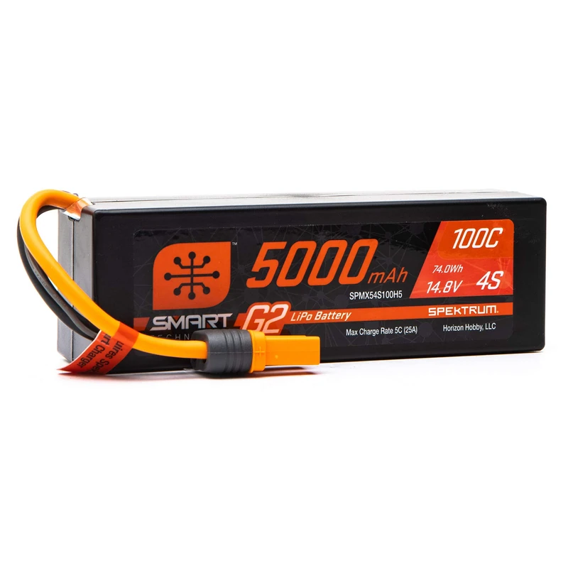 Spektrum SPMX54S100H5 5000mAh 4S 14.8V Smart G2 LiPo 100C IC5, Multi
