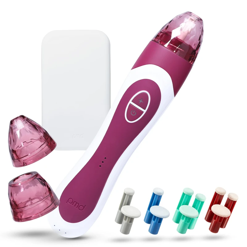 PMD Personal Microderm Elite Pro - At-Home Microdermabrasion Machine with Kit for Face & Body - Exfoliating Crystals and Vacuum Suction for Fresh and Radiant Skin - Three Speed and Suction Options