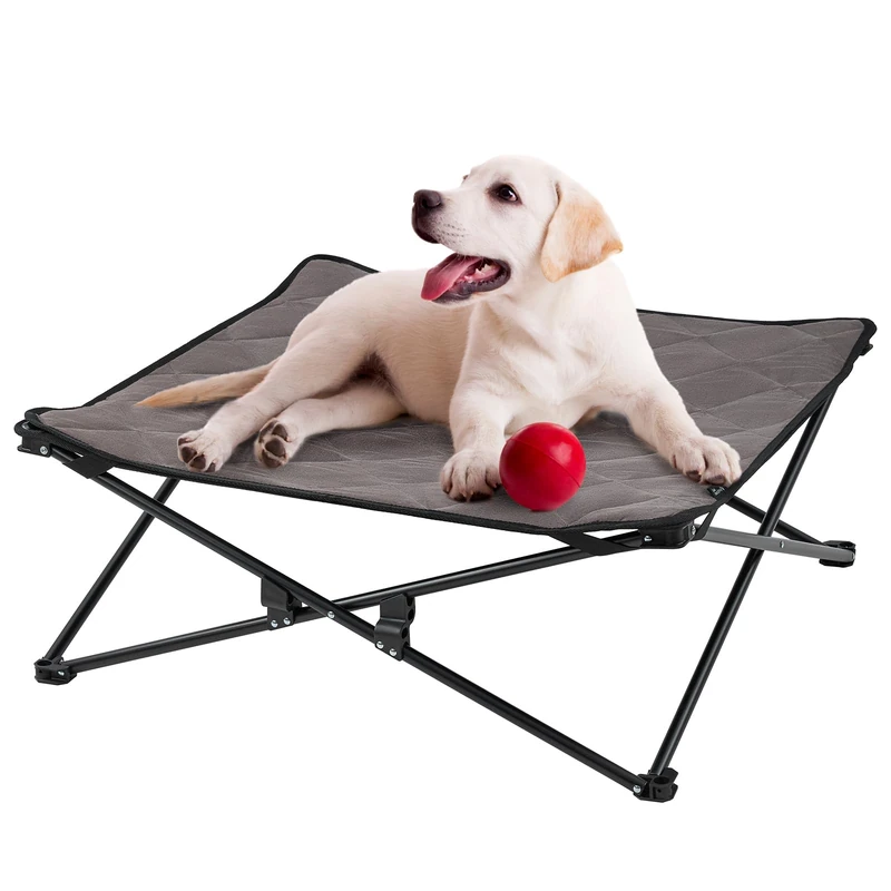 KingCamp Elevated, Raised Pet Bed Outdoor Folding Dog Cat Cot with Separate Washable Sleeping Mat Stable Durable Frame Breathable Mesh Camping Indoor(Medium)+Carrying Bag