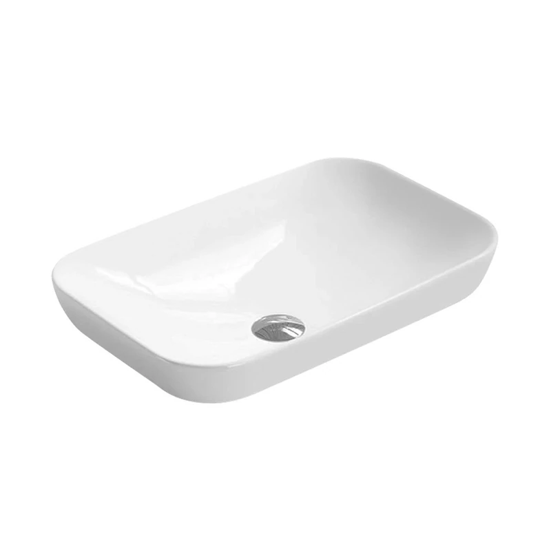 Hudson Reed NBV181 Modern Bathroom Soft Round Edges Countertop Vessel Sink Basin, 152mm x 520mm x 340mm, White