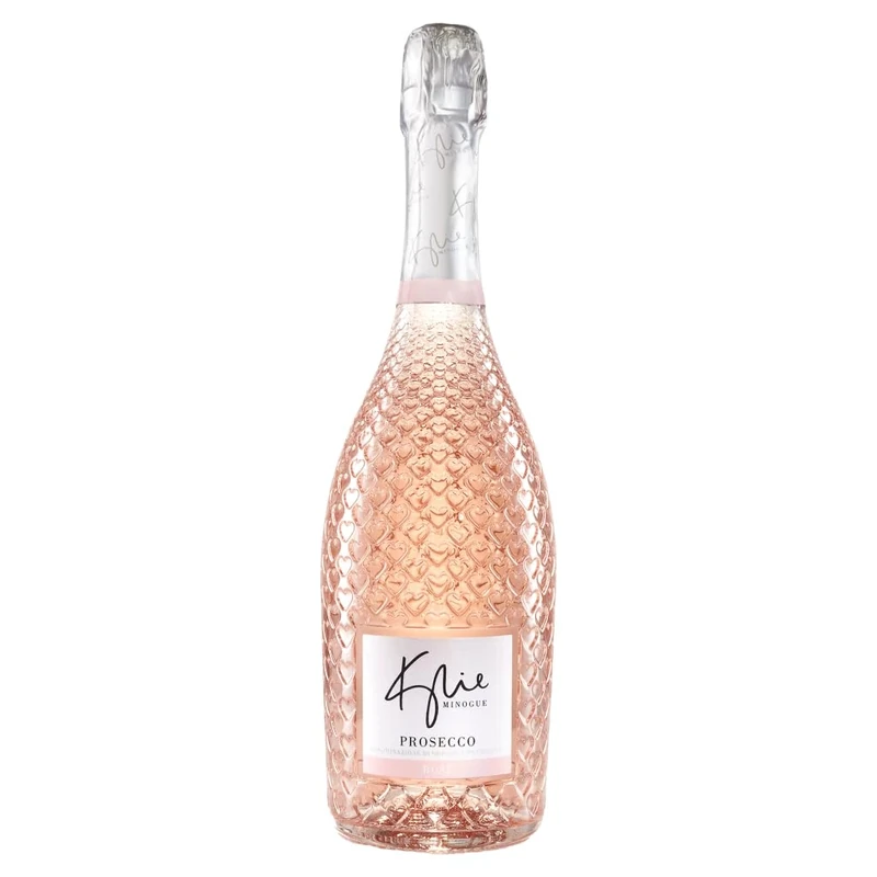 Kylie Minogue Signature Prosecco Rose 75cl, Elegant Sparkling Rose in a Heart-Emblazoned Bottle, Perfect for Gifting and Celebrations, Made in Italy