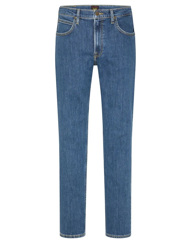Lee Men's BROOKLYN STRAIGHT Jeans, MID STONEWASH, 38W / 30L