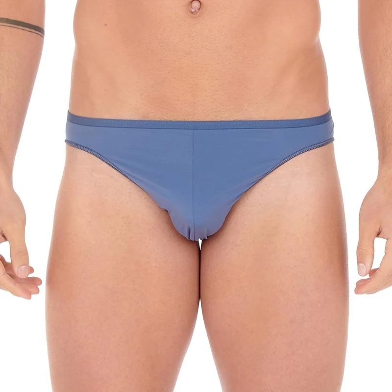 HOM Men's Micro Briefs Feather Underwear, Blue jeans, XXL
