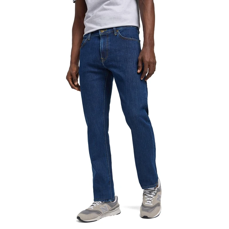 Lee Mens Daren Zip Fly Jeans, Deep Dark Stone, 33W / 34L UK