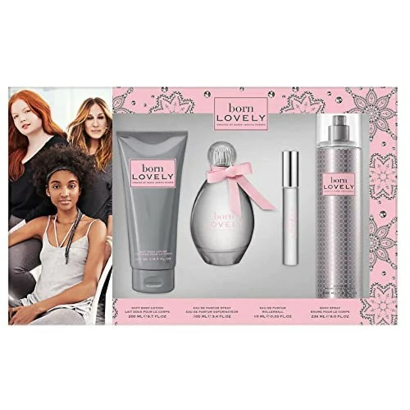 Sarah Jessica Parker Born Lovely EDP 100ml & 10ml, Body Lotion 200ml & Body Mist 236ml - Image 1