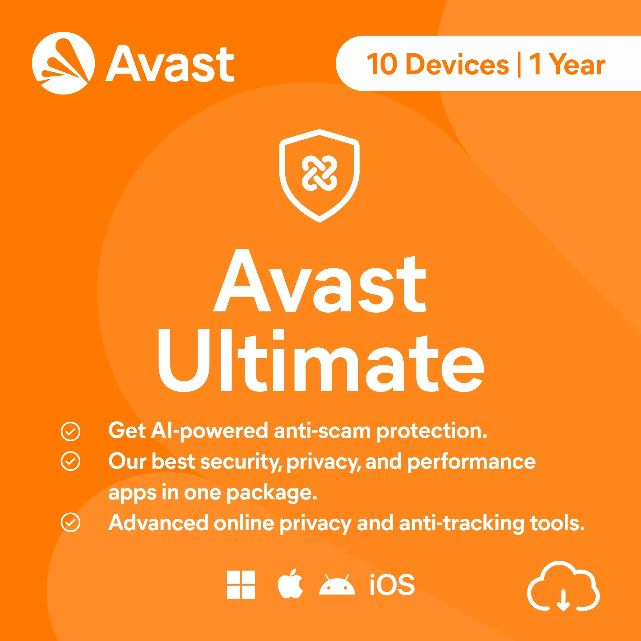 Avast Ultimate 2025 | 10 Devices | 1 Year | Activation Code by email