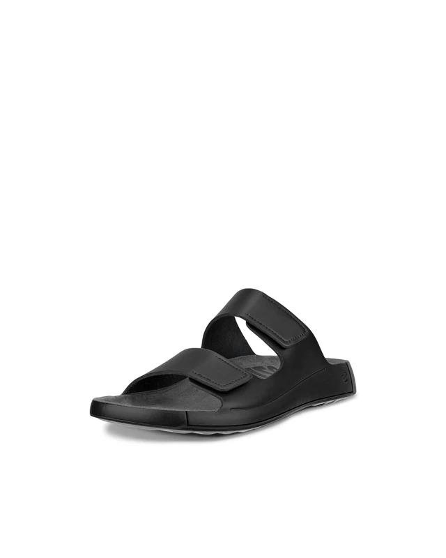 ECCO Mens 2nd Cozmo Leather Black Sandals 8-8.5 UK
