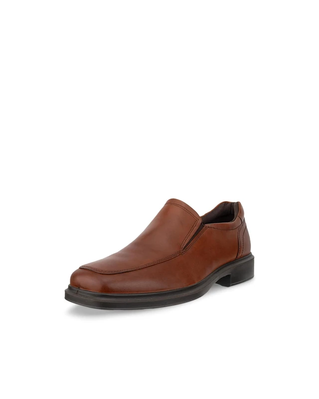 ECCO Men's Helsinki 2.0 Apron Toe Slip-on Loafer, Brown, Cognac, 6.5/7 UK
