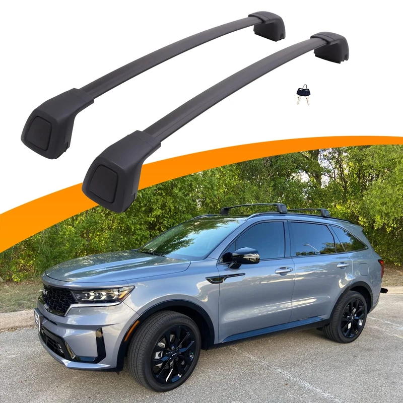 Snailfly Roof Racks Cross Bars Fit for 2021-2023 KIA Sorento & Sorento HYBIRD Rooftop Cargo Crossbars with Lock (Only for Non-X-LINE Models with Flush Side Rails)