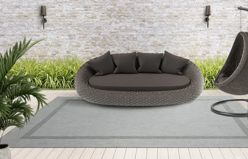 Mia's Teppiche "Lara In- & Outdoor Rug, Flat Fabric, 160x220 cm, Grey