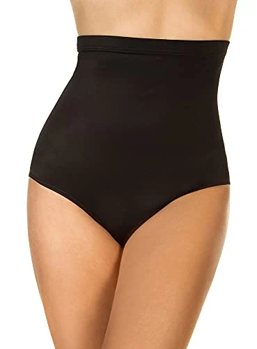 Miraclesuit Women's Swimwear Super High Waist Tummy Control Bathing Suit Bikini Tankini Bottom, Black, 8