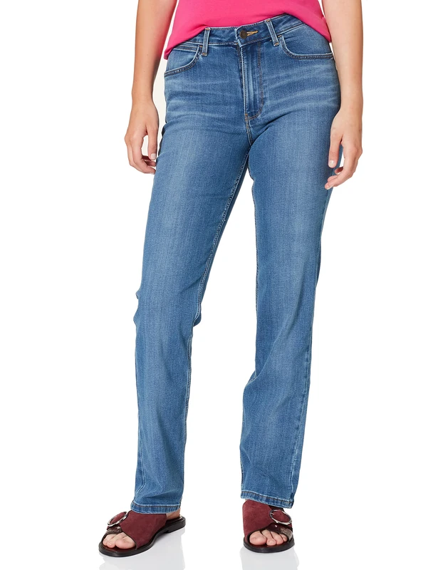 Wrangler Women's High Rise True Straight Fit Jean, Rocky, 8W x 32L