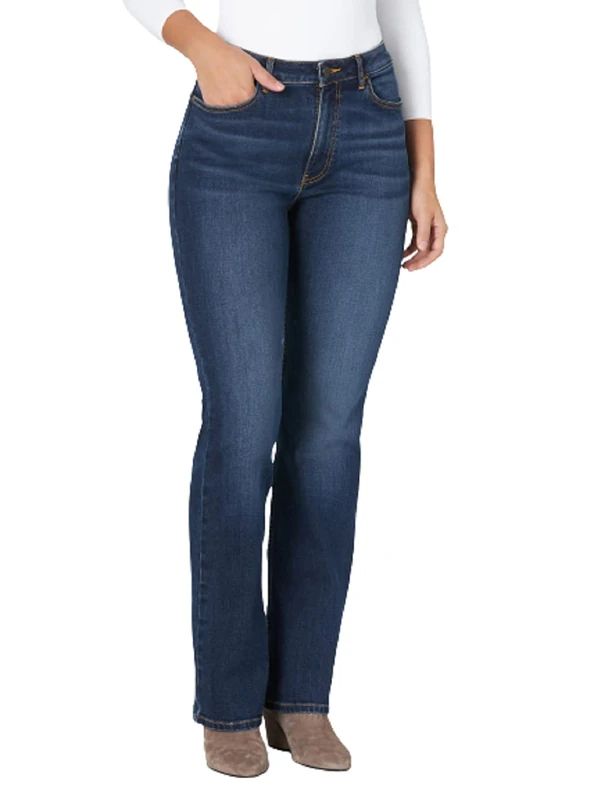 Wrangler Women's High Rise True Straight Fit Jean, Stockton, 6W x 34L