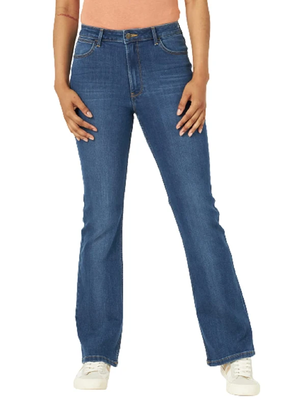 Wrangler Women's High Rise Bold Boot Jean, Hudson, 16-34