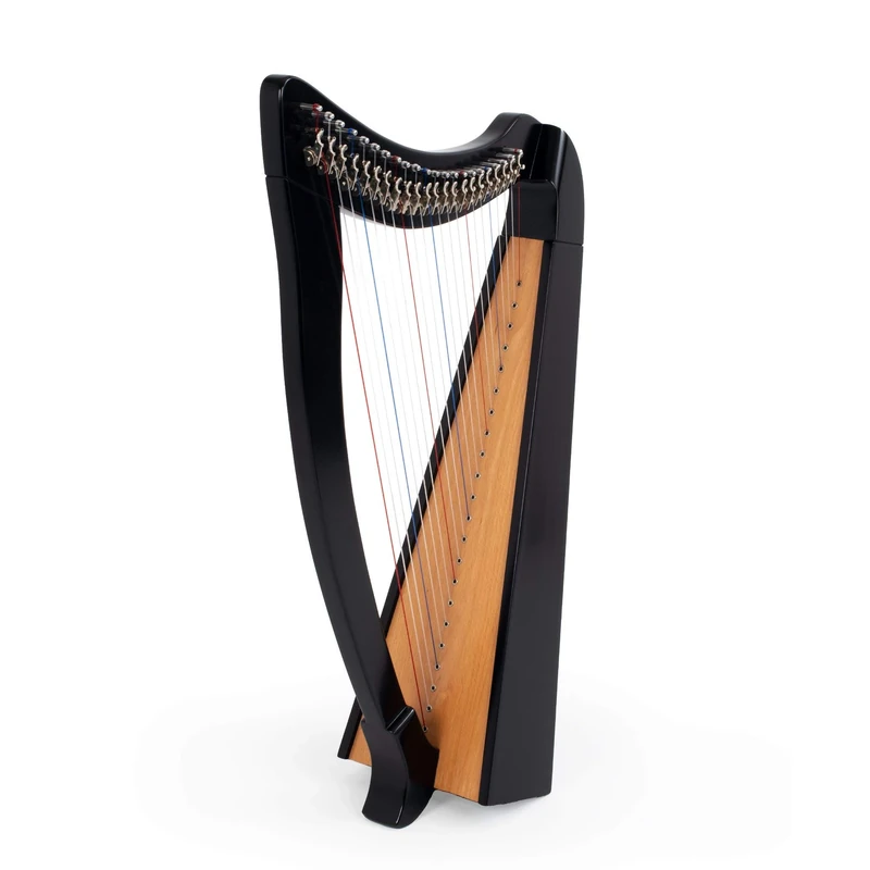 MMX HX22BK celtic harp in black - 22 strings