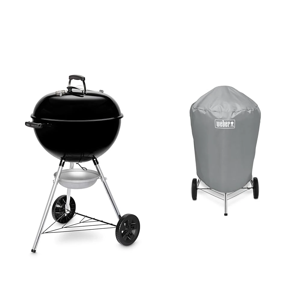Weber Original Kettle E-5710 BLK EU + Grill Cover, Fits 57 cm charcoal grills