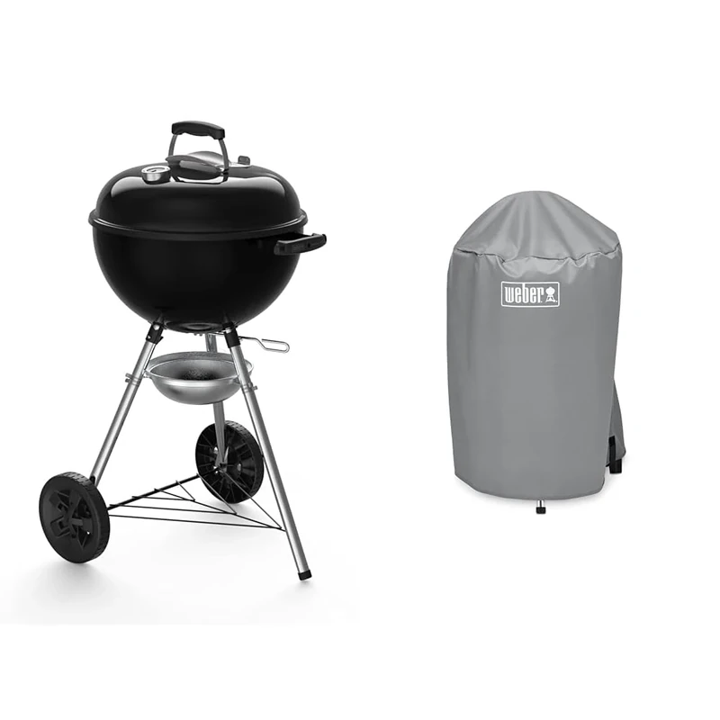Weber Original Kettle E-4710 BLK EU + Grill Cover, Fits 47 cm charcoal grills, 7175