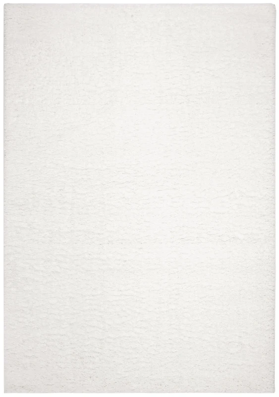 Safavieh Shaggy Indoor Woven Accent Area Rug, August Shag Collection, AUG900, in White, 61 X 91 cm for Living Room, Bedroom or Any Indoor Space