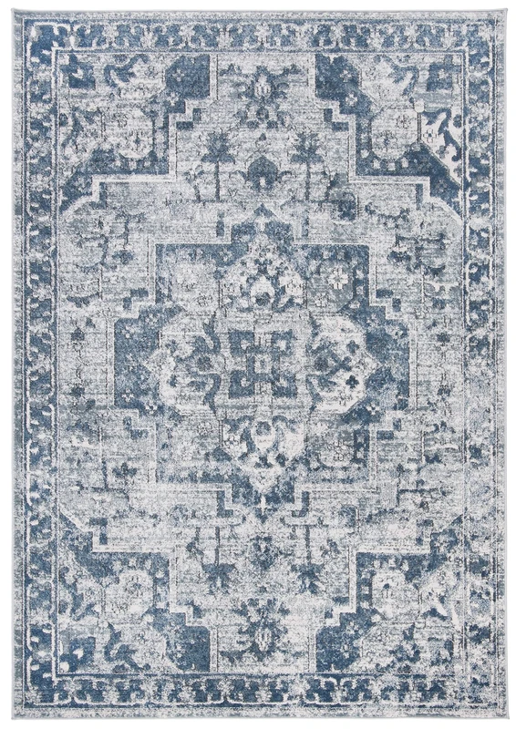 Safavieh Classic Indoor Woven Accent Area Rug, Oregon Collection, ORE883, in Navy/Ivory, 61 X 91 cm for Living Room, Bedroom or Any Indoor Space