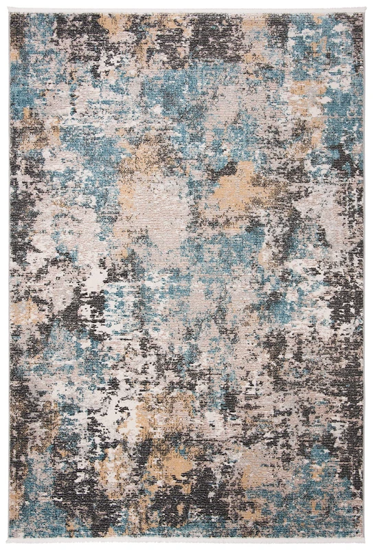 Safavieh Contemporary Indoor Woven Accent Area Rug, Shivan Collection, SHV772, in Grey/Blue, 61 X 91 cm for Living Room, Bedroom or Any Indoor Space