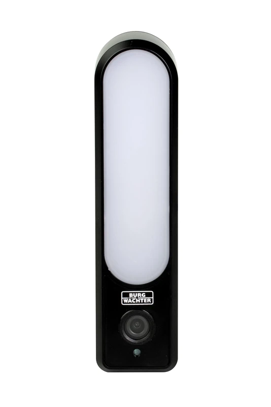 Burg Wächter WLAN Outdoor Surveillance Camera, Night Vision, Light, Intercom Function, Control via App and Alexa, Safe Home, BURGcam LIGHT 3010, Black