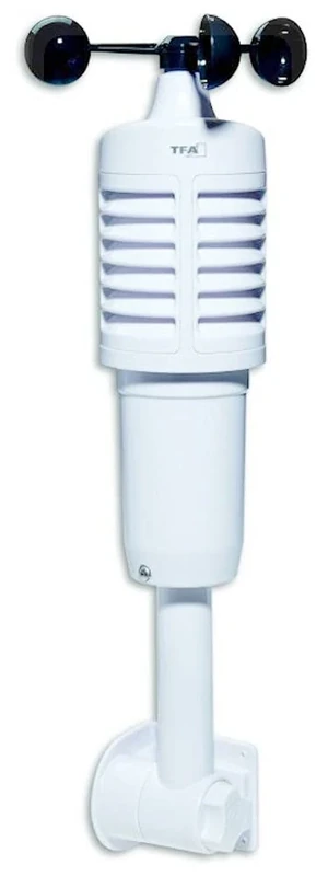 TFA Dostmann Wind gauge, 30.3801.02, for TFA WiFi weather stations 35.8001, 35.8002, via app: 35.8000, wind speed, white