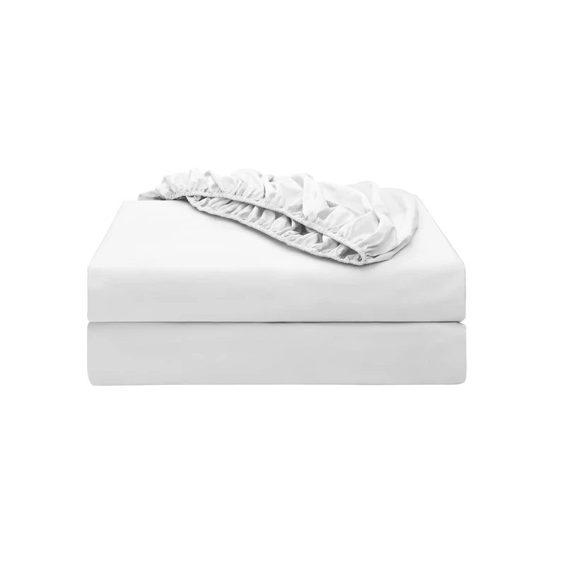 600 Thread Count 16" Deep Egyptian Cotton Fitted Sheet (2, White) - Image 1