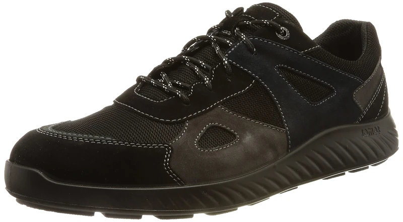 Jomos Men's Menora Sneaker, Schwarz/Bottle/Schwarz/Covey/Nachtblau, 6 UK