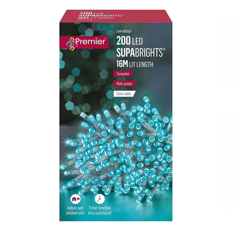 Premier 200 LED 16M Clear Cable with 8hr On/16hr Off Timer - Image 1