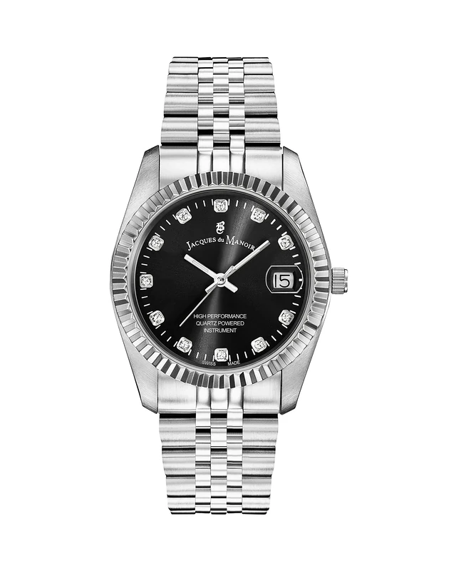 Jacques Du Manoir Women's Analog Quartz Watch with Stainless Steel Strap NRO.05