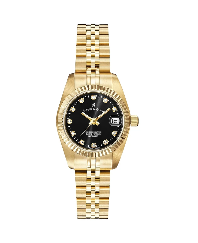 Jacques Du Manoir Swiss Made Ladies Inspiration Gold Plated Stainless Steel Bracelet Watch