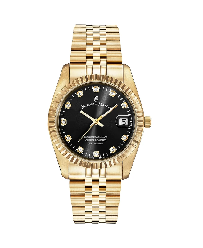 Jacques Du Manoir Women's Analog Quartz Watch with Stainless Steel Strap NRO.21