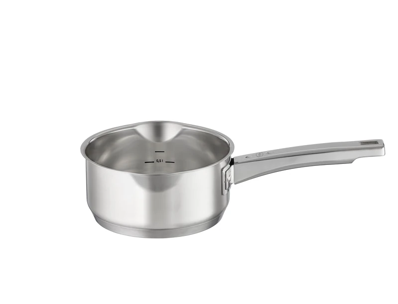 RÖSLE Expertiso Saucepan, Universal Pot Made of 18/10 Stainless Steel, 16 cm, Stainless Steel Handle, Scale Inside, Suitable for Induction cookers, Dishwasher Safe