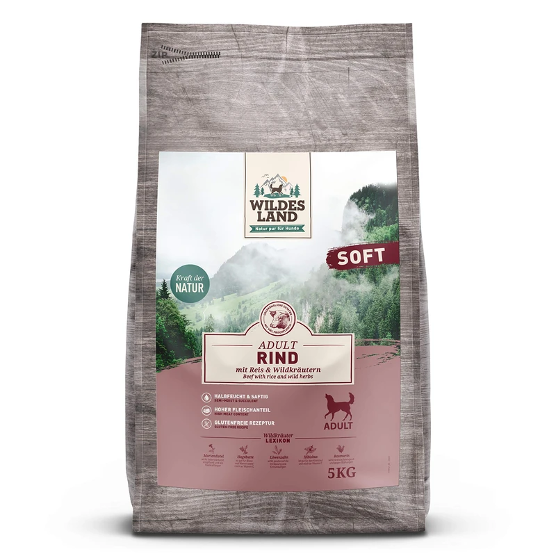 Wildes Land Dog Food Beef Flavor with Rice 5 kg