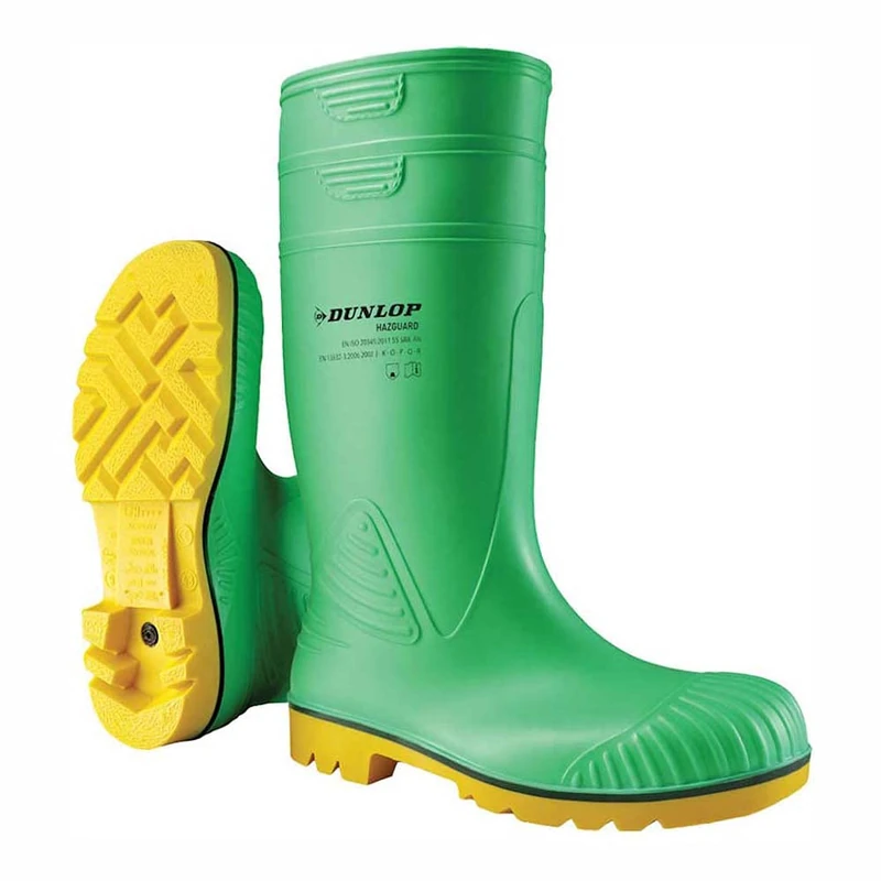 Dunlop Acifort HazGuard Full Safety Wellies with Steel Toe, Green, UK 10.5