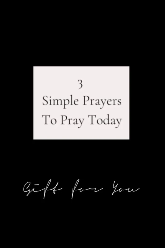 3 simple prayers to pray today - 120pages notebook