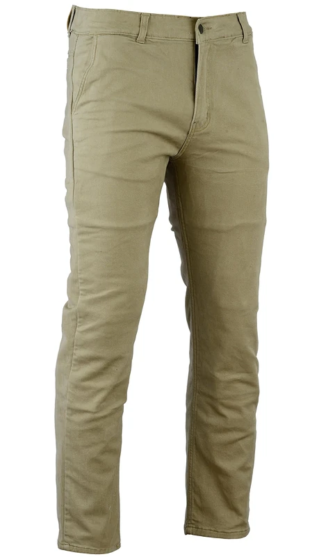 Bikers Gear Australia Kevlar Lined Modern Style Green Chino Motorcycle Jeans with Removable CE Protection, 42, KCGRE