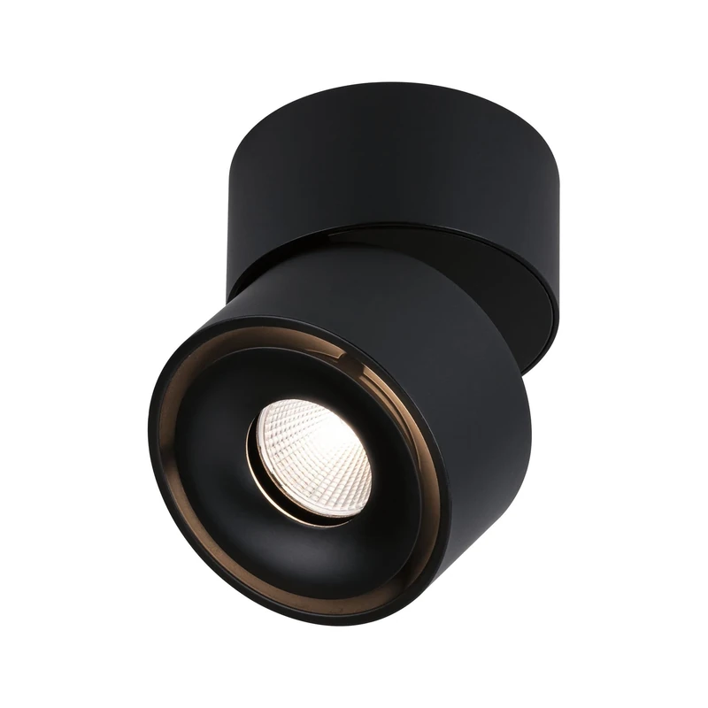 Paulmann 93371 LED recessed luminaire Ceiling luminaire Spircle 78mm incl. 1x8.0W Warm white Black matt Surface-m. lum. Alu Ceiling luminaire 3000K