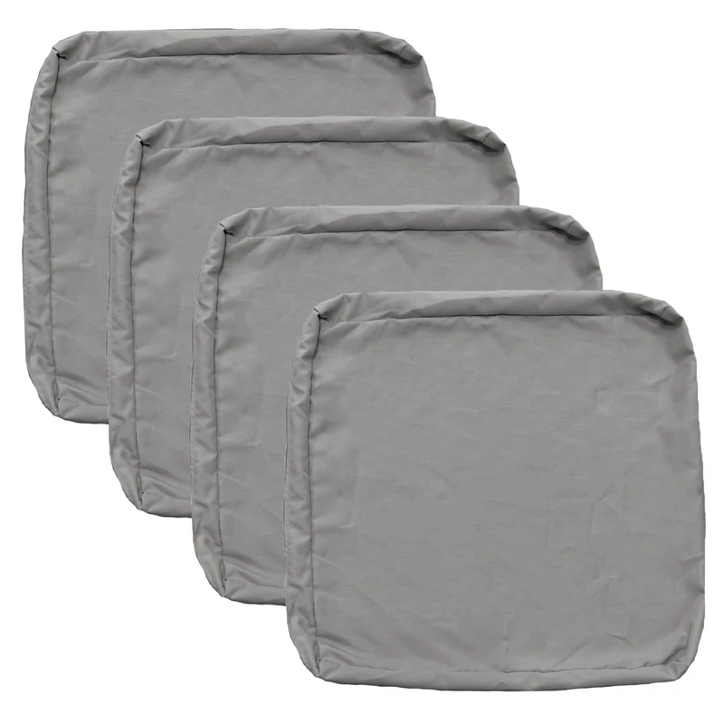 FLYMEI Patio Cushion Covers, Water Resistant Outdoor Cushion Cover Replacement, Patio Sofa Cushion Covers Only Outdoor Couch Cushion Covers, 25" X 25" X 5", 4 Covers, Grey