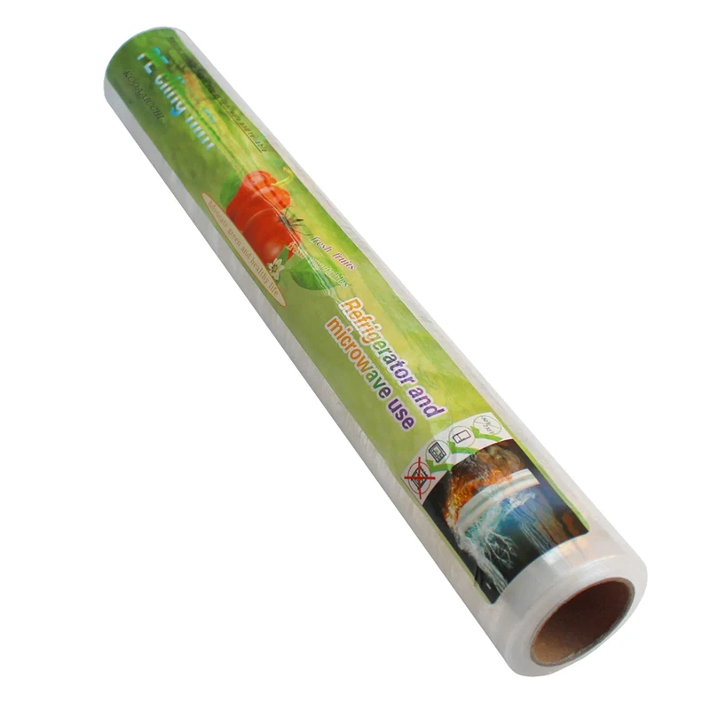 Douzi Cling Film Dispenser and Cutter Wrap Dispenser, Plastic Cling Wrap Refillable Plastic Wrap Dispenser with Slider Cutter Food Wrap Stretch Clear Cling Wrap (Small Size Cling Film)