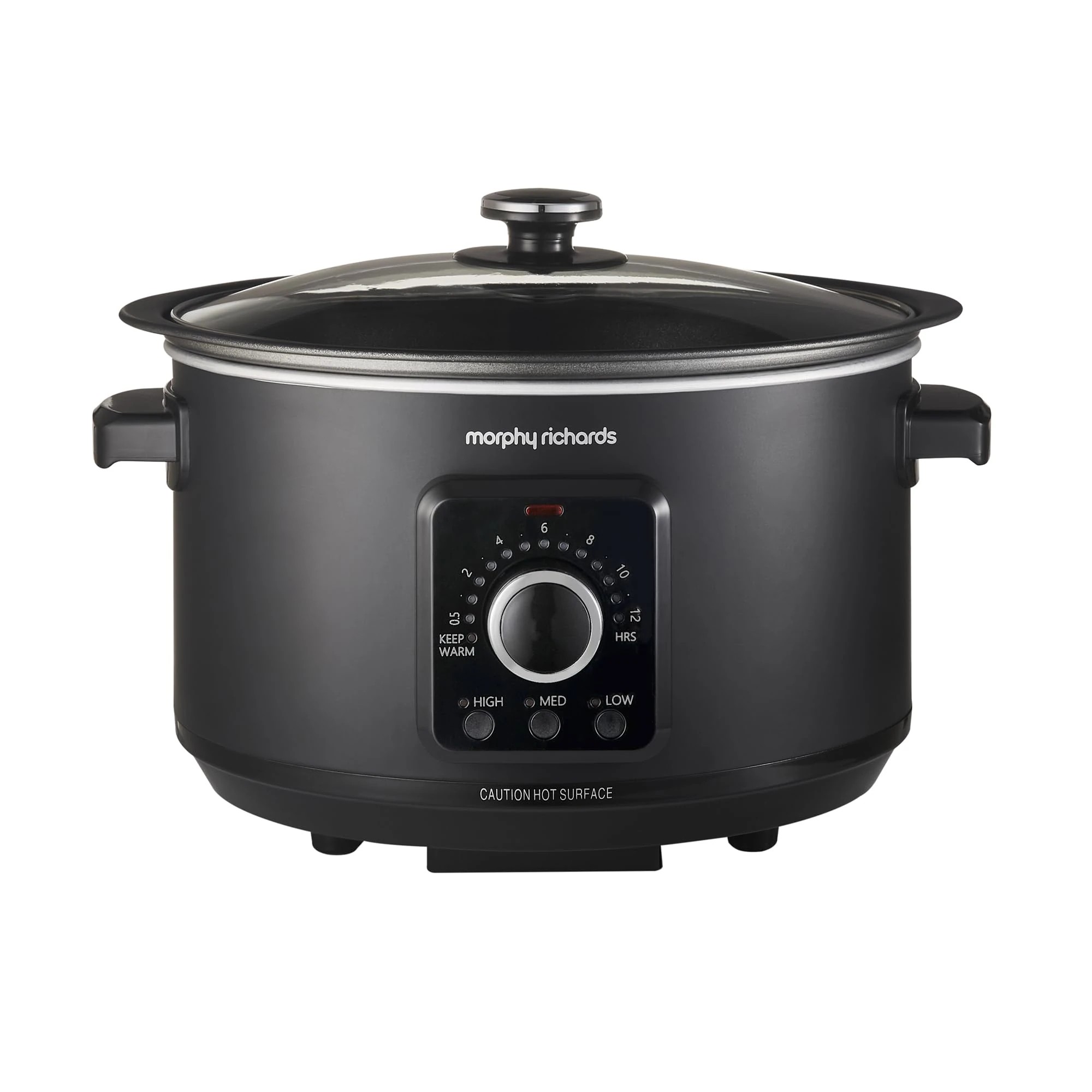 Morphy Richards 3.5L Easy Time Slow Cooker, Automatic Heat Settings, Keep Warm Mode, Hob Proof, Countdown Indicator, Dishwasher Safe Pot, Matte Black, 460021