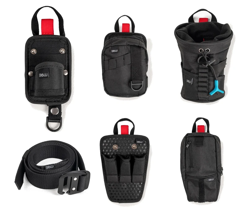 B&W tool.modul 116.75 Extension Set 6 Pieces (Belt, Zip Pocket, Tool Holder, Universal Bag, Bag Set for Tools) without Tools