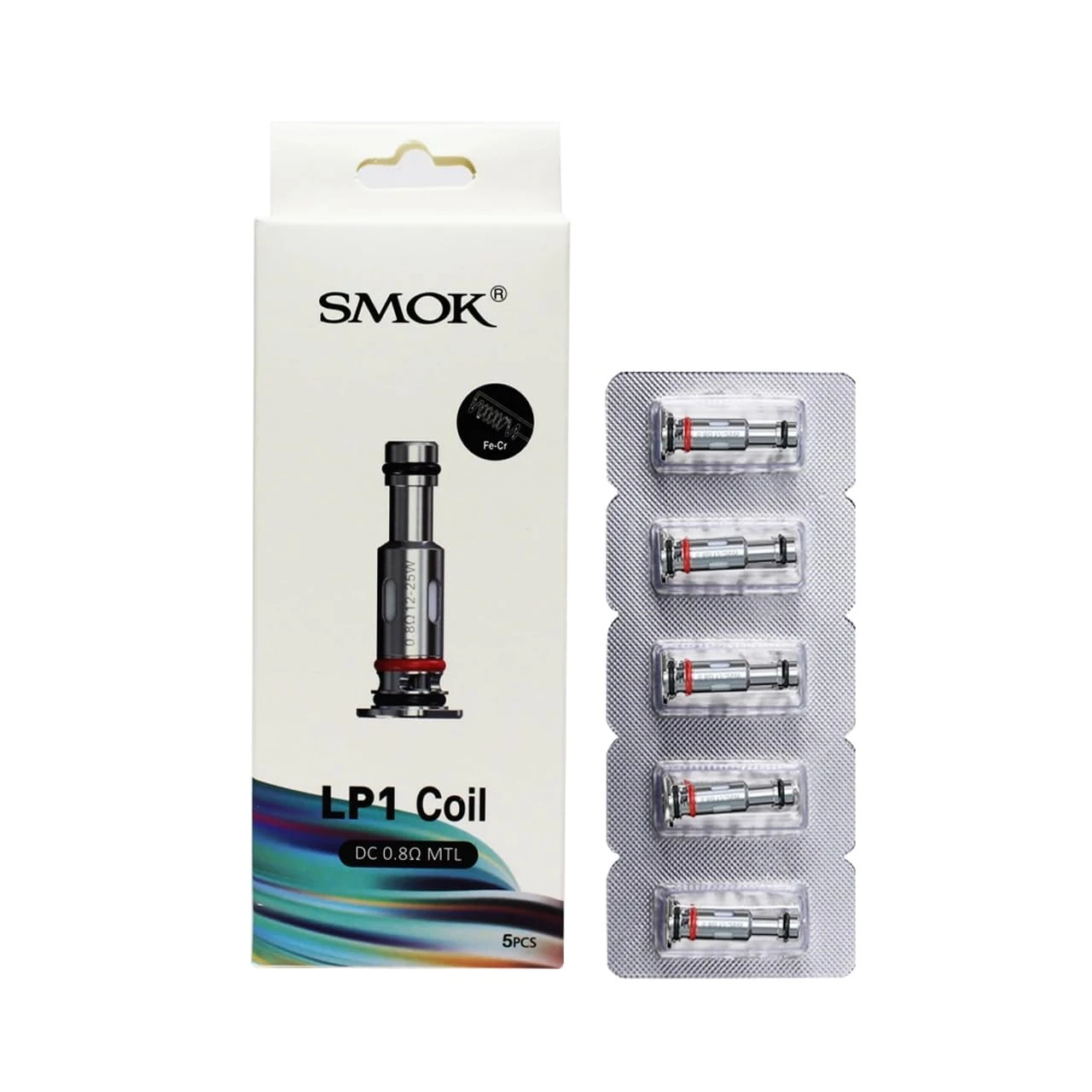 SMOK LP1 Replacement Coils, DC, MTL, 0.8 Ohm, Enhance Flavor and Longevity With Dual Coil Technology for Novo 4, Novo 4 Mini, Nfix Pro, SMOK Vaping Coils, Pack of 5, No Nicotine
