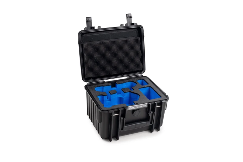 B&W International B&W Outdoor Transport Case for DJI Mini 4 Pro Drone and Fly More Combo - Type 2000 Black - Waterproof According to IP67 Certification, Dustproof, Shatterproof and Indestructible