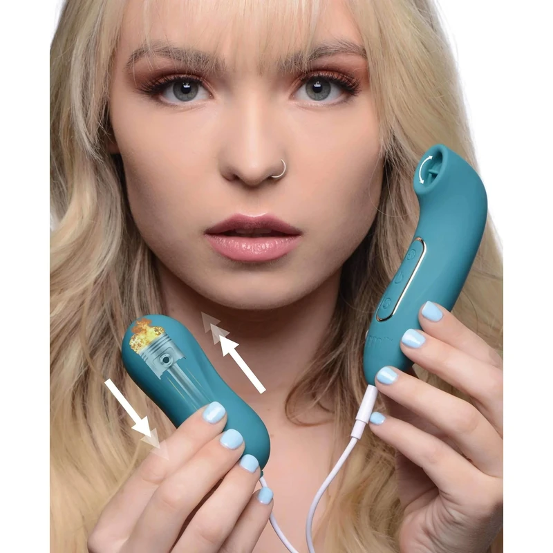 Entwined Silicone Thumping Egg and Licking Clitoral Stimulator - Image 1