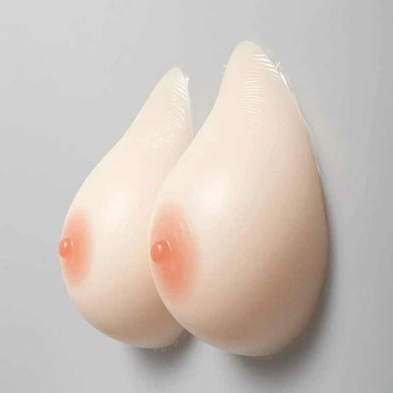 DHRH Self Adhesive Silicone Breast Prosthesis Forms 3 skin Colors Fake Boobs Breast for Patient, Cosplay, Clothing,False Breasts for Crossdresser